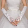 Femmes mariage mariée en satin coude gants de dentelle de mariage de haute qualité